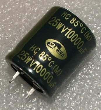 10000/25V, 85C, Ø25x31mm, ±20%, Kondensators elektrolītisks, 2000h, SNAP-IN, SAMWHA