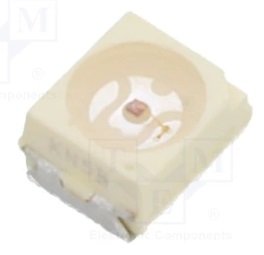 Gaismas diode SMD, sarkana, 3528(PLCC2), 68...100mcd, 12V/10mA, 120grad., 3.5x2.8x1.7mm, PLCC2