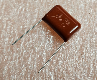 1mkF, 400VDC, ±10%, plēves, poliesters kondensators, 20mm, 23x9x18mm, (105K)