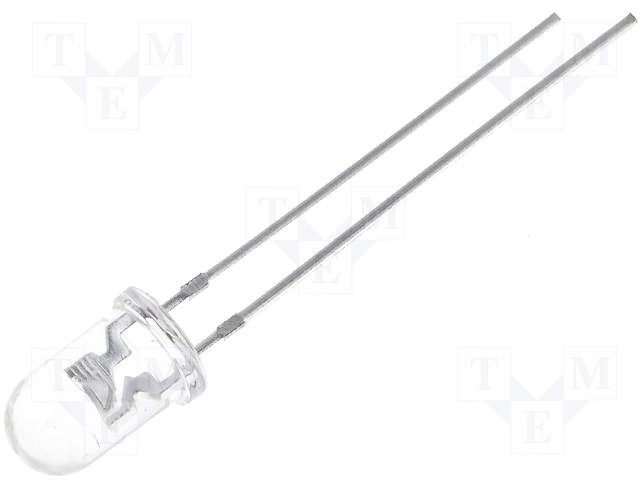 5mm, auksta balta, 4200...7000mcd, 60°, 2.8...4V/20mA, gaismas diode