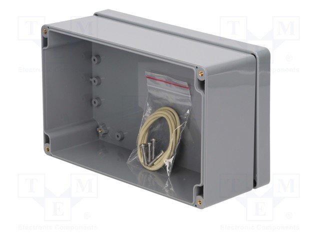 Plastmasas korpuss, 120x200x75mm, IP65, ABS, pelēkā krasa