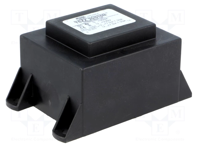 Transformators 220V=>2x7.5V, 2x1330mA, 20VA, 58x50x42mm