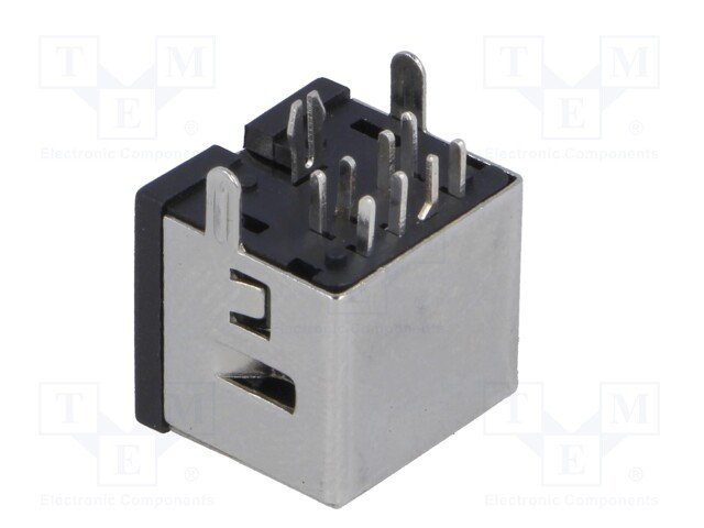 8PIN minidin ligzda, THT