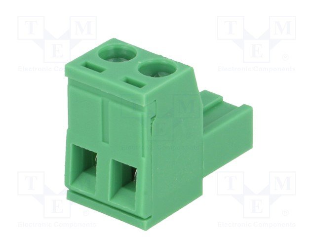 Terminal Blocks uz vadu, ligzda, 2pin, 5.08mm, 2.5mm2, 12A