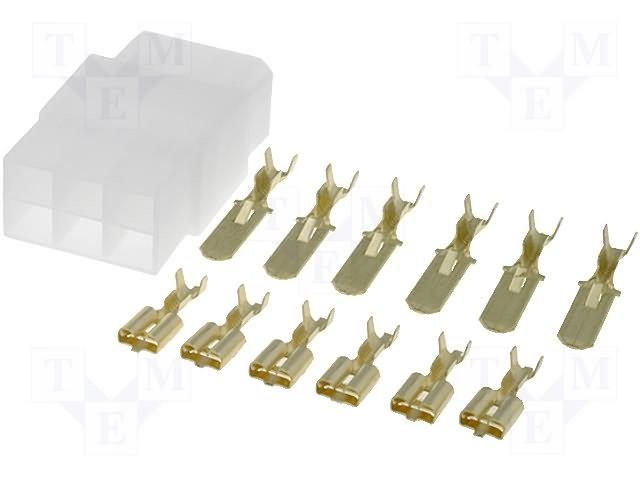 OK-6MF komplekts, mama/papa, 6pin, 2.5mm2