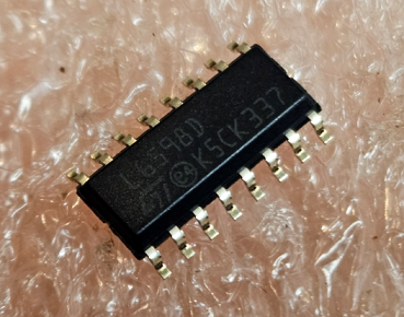 L6598D SMD Mikroshēma, Power Management Specialised - PMIC High Volt Reson Cont, SO16