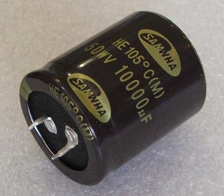 10000/50V 105C, Ø35x40mm, ±20%, Kondensators elektrolītisks,  SAMWHA, SNAP-IN
