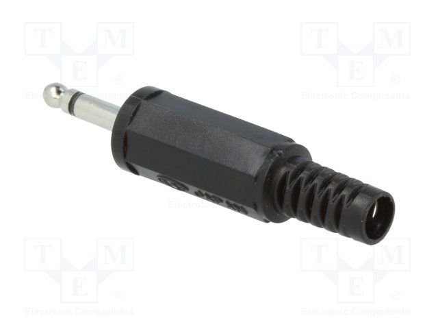 2.5mm štekers, mono, plastmasas, uz vadu, ar amortizatoru, LUMBERG