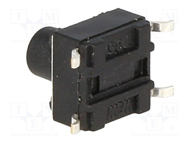 Mikroslēdzejs horizontāls, 6x6x4mm, SPST-NO, OFF-(ON), SMD, 0.05A/12VDC, 1.6N, L=0.6mm