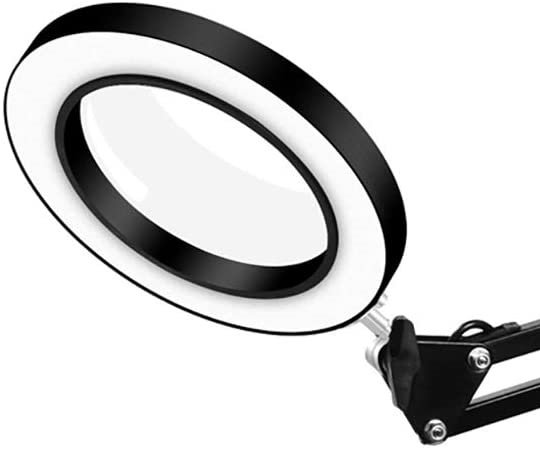 Lampa ar apgaismošanu ar lupu, 5 dpt (x2.25), 120mm, 8W, 230VAC, 50/60Hz, LED, mēlnā