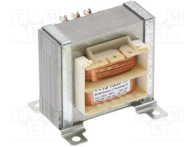 Transformators 220V=>2x16V, 2x400mA, 15VA, 60x50x55mm