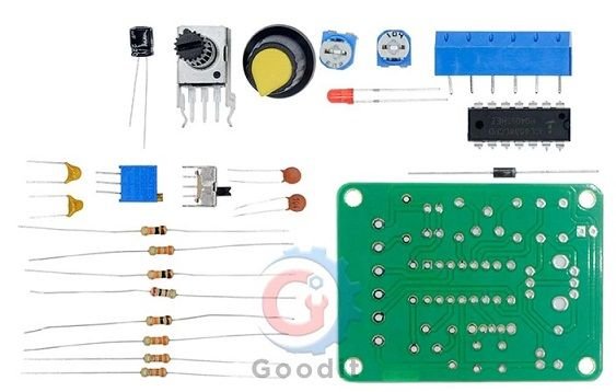 Modulis: Signalu ģenerators ICL8038- sinus, kvadrātisks, trijstūris, detaļu komplekts