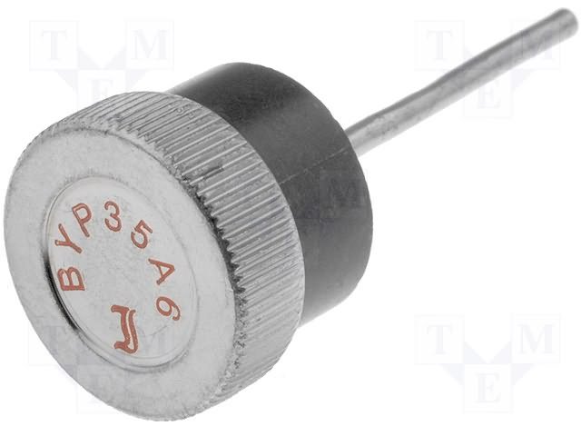BYP35A6(BYZ35A47) Diode, 600V, 35A, presejāms, izvads anods/korpusā katods, Ø12.75x4.2mm, Press-Fit