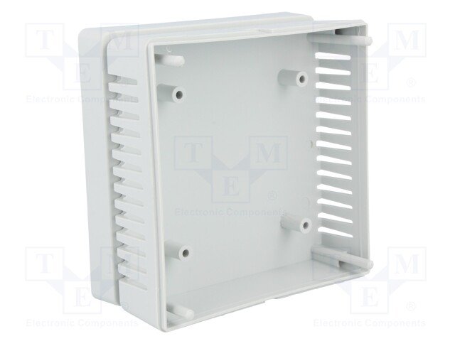 Plastmasas korpuss, 85x85x35.5mm, ABS, pelēkā krasa, ar ventilāciju