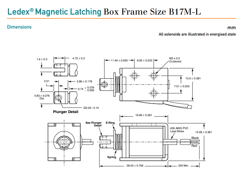 Elktromagnets, solenoid, vilkšanas,12VDC, 1.6W, 2.5N