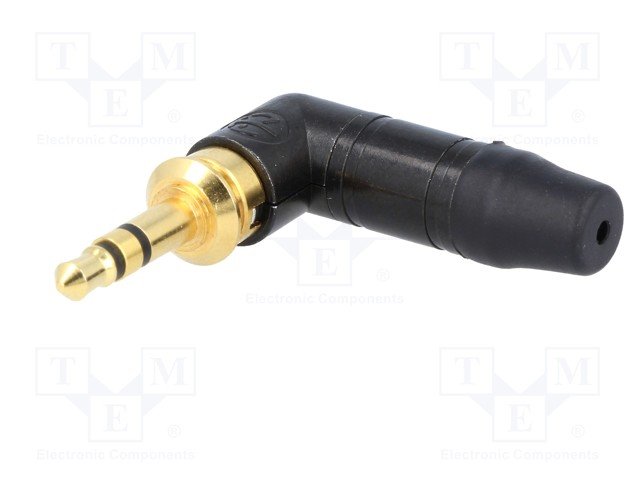 3.5mm štekers, stereo, metālisks, uz vadu, leņķisks, NEUTRIK