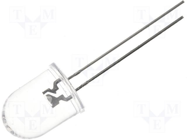 10mm, zila, 1560...3000mcd, 30°, 2.8...4V/20mA, 470nm, gaismas diode