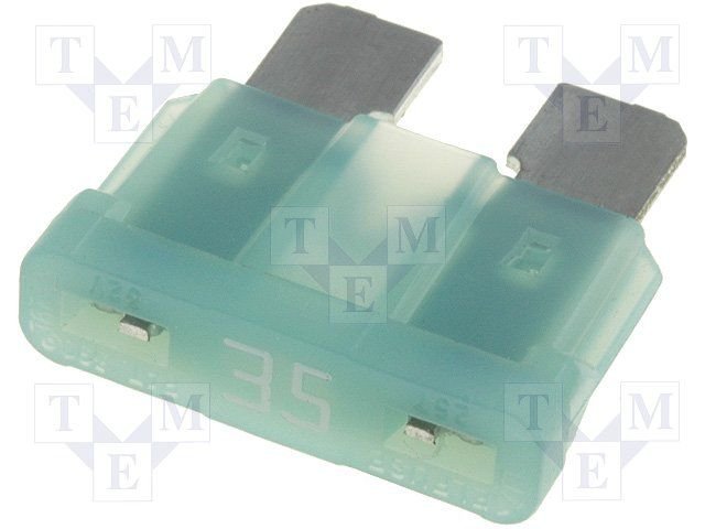 Drošinātājs auto standarta 35A, 32V, 19 x 18.8 x 5.1mm