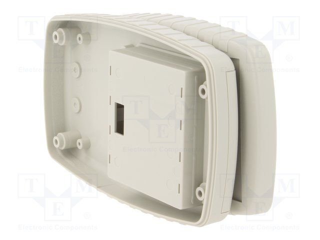 Plastmasas korpuss, 90x145x32mm, ABS, pelēkā krasa, ar vāku baterija