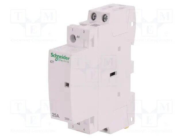 Kontaktors AC24V, NOx2, 2x25A, DIN, IP20, divi kontakti uz saslēgšanu, 18x81mm, SCHNEIDER ELECTRIC, Pēc iepriekšēja pasūtījuma