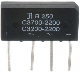 B250C3700A Tiltiņš 600V, 3.7A, 32x17x5.6mm