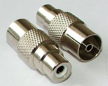 TV ligzda uz RCA ligzda metalisks, pārēja