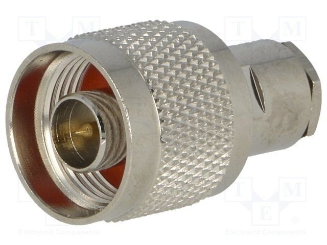 N konektors štekers uz RG58 kabelim, 50Ω, lodējams