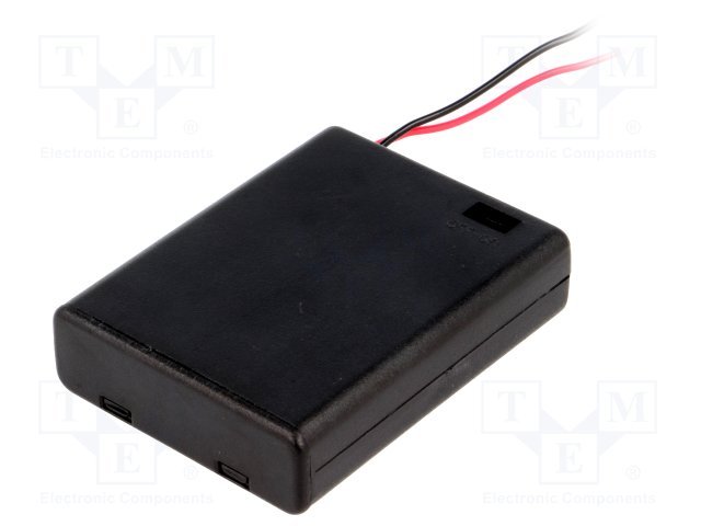 Bateriju turētājs ar vaciniem, 4xAAA ||||, izvadi: vadi