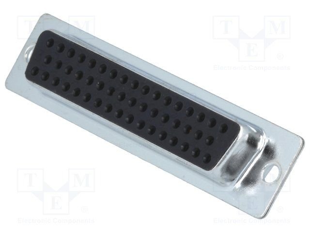 50PIN, trīs rindu, D-Sub HD, ligzda, gold, solder type