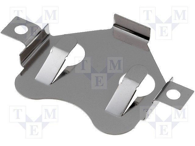 Bateriju turetajs, metāliska cemme, CR2430, 1 baterija