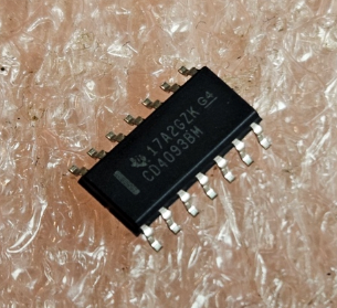 CD4093BM SMD Mikroshēma Quad 2-Input NAND Schmitt Trigger, SOP14