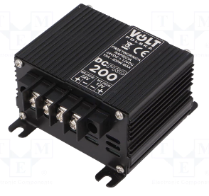 Sprieguma pārveidotājs 24VDC => 12VDC, 10A, 120W, 0...40°С