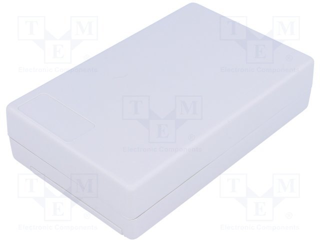 Plastmasas korpuss, 73x117x28mm, ABS, pelekā krasa, ar vāku baterija