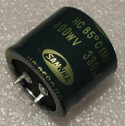 330/400V, 85C, Ø35x30mm, ±20%, Kondensators elektrolītisks, 2000h, SNAP-IN, SAMWHA