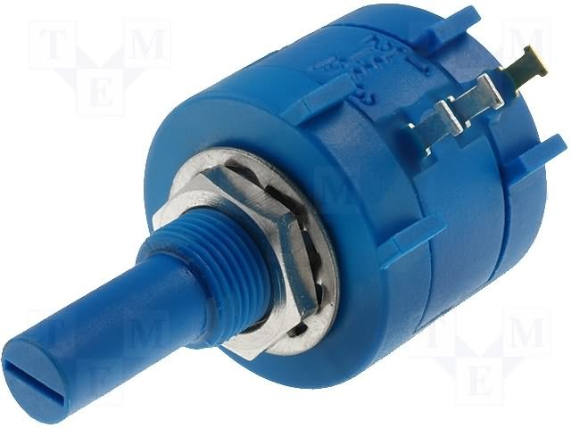 5K/2W maiņigs rezistors daudzapgriežams, plastmasas ass 6mm