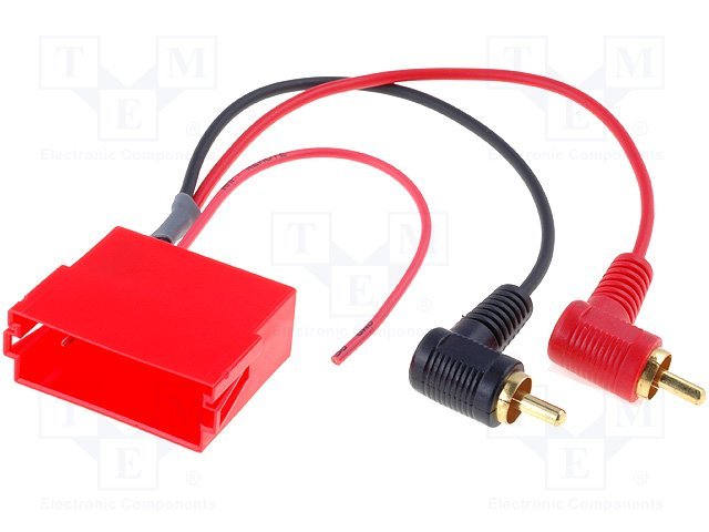 Adapters, ISO mini ligzda uz 2xRCA štekeri