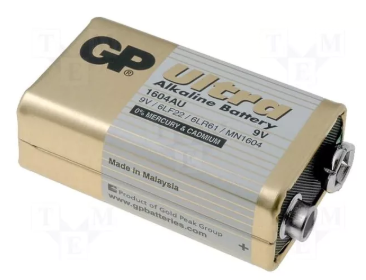 S9V, alkaline baterija, 6F22, "krona", GP, 45.3gr