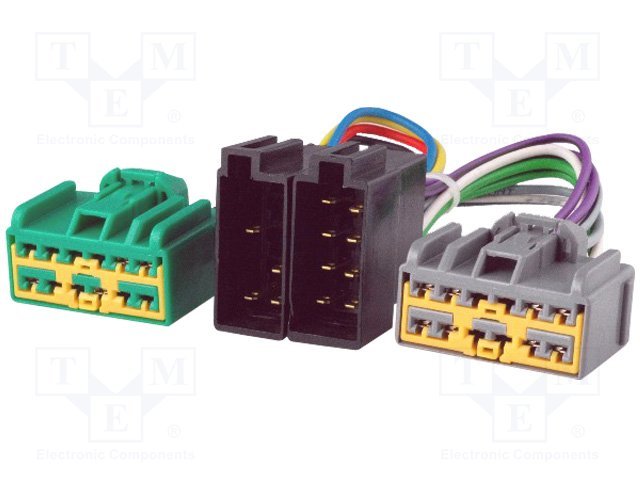 ZRS-126 štekers VOLVO Volvo S40 2000->, Volvo S60 2001->, Volvo S70 2000->, Volvo S80 1998->, Volvo V40 2000->, Volvo V70 2000 ISO auto savienotājvads