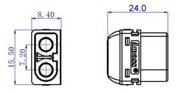 3Pin, XT60, "mama", 500V, 30A, 12AWG, oranžs, lodejama vadam