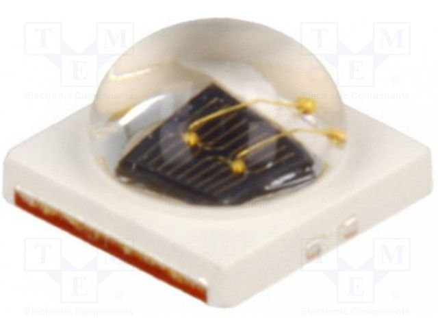 Ultra spožas gaismas diode, 3W, 130...140lm, 130grad, 2.85...3.85V/350mA, 5000-5650K, 3.45x3.45x1.9mm, auksts balts, 3535