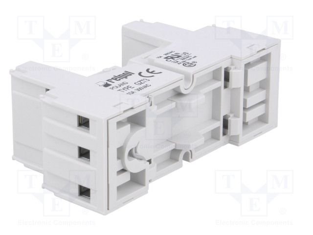 Releja pamats, 10pin(2+3x3), 10A/300VAC, DIN rail montaža, relejam R3, R3N, 3PDT