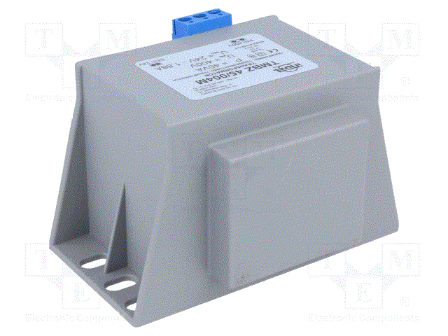 Transformators 400V=>24V, 1870mA, 45VA, 88x53.5x57.2mm