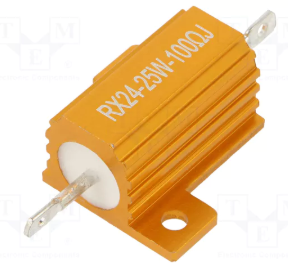 100R 25W, ±5%, Rezistors, 27.3x28x14.6mm