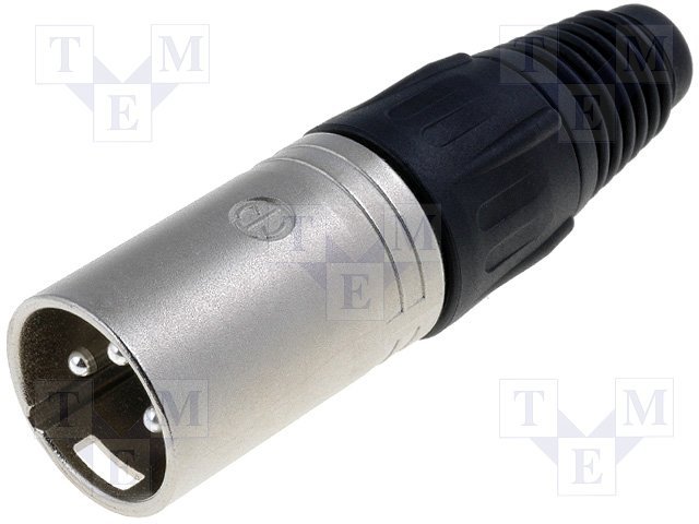 XLR 3PIN, štekers, vadam, peleka/melna krasa, NEUTRIK