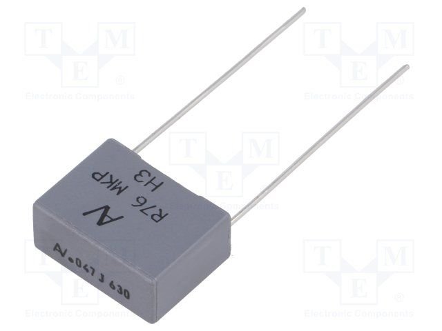 47nF/630VDC, 400VAC, ±5%, polipropilēns kondensātors 15mm, 18x7.5x13.5mm, KEMET