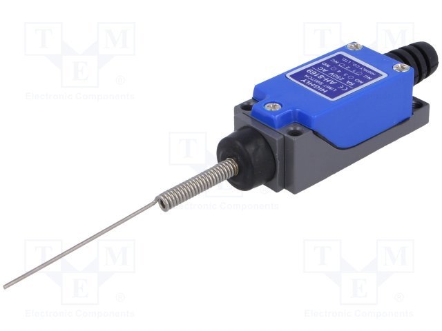 Gala slēdzis, ar atspere elementu L=80mm, NO + NC, 5A/250VAC, IP64, 64x28x25mm