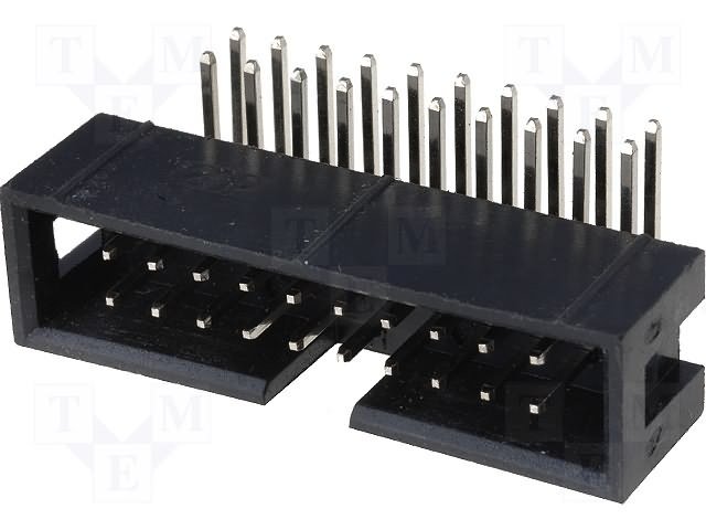 20pin(2x10), IDC, "papa/THT", solis=2.54x2.54mm, ļeņķisks