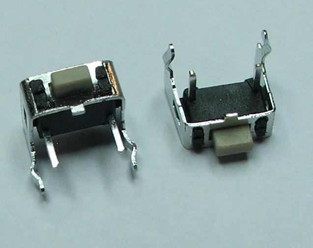 Mikroslēdzejs leņķisks, SPST-NO, OFF-(ON), 0.05A/12VDC, THT, 7x3.5x3.5mm, 1.6N, L=1.5mm, ar zeme