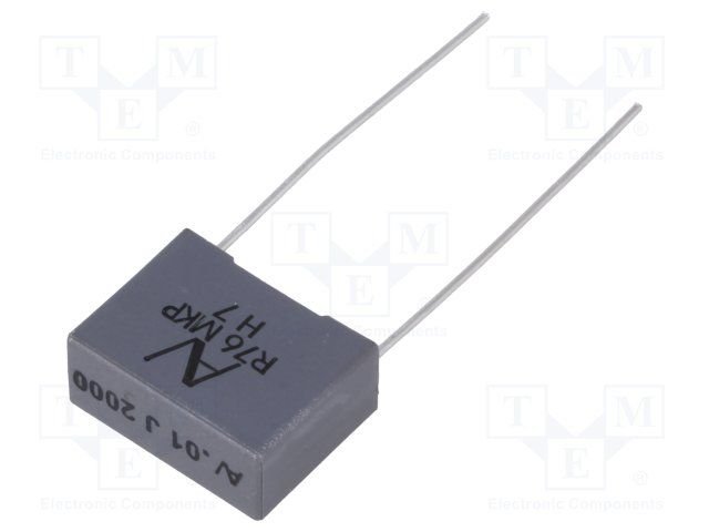 10nF/2000VDC, 700VAC, ±5%, polipropelenu kondensātors, 15mm, 18x7.5x13.5mm, KEMET