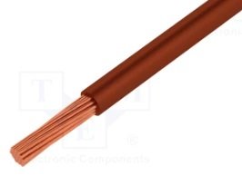 Kabelis montāžas, daudzdzislas, 0.35mm2, CU, brūna krasa